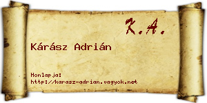 Kárász Adrián névjegykártya