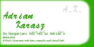 adrian karasz business card